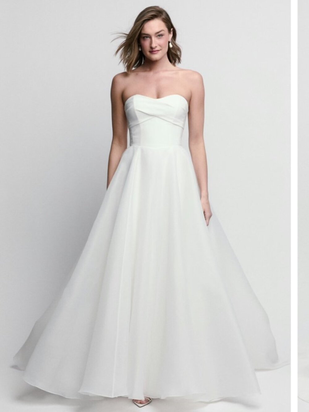 Locket by Watters Eden (without Scarf) Wedding Dress, White, Strapless, Size 4